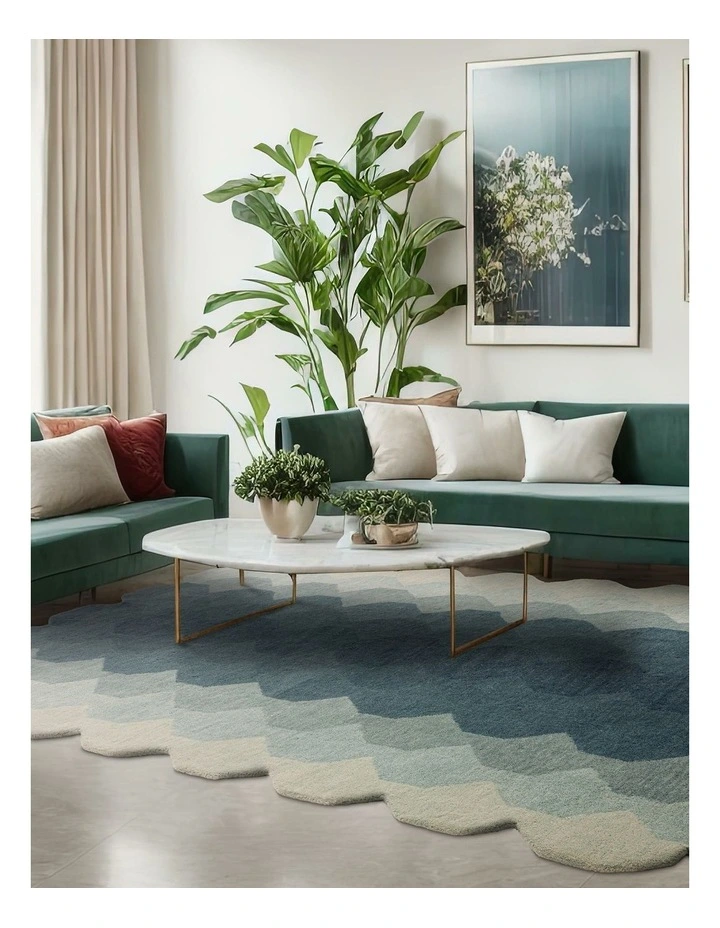 Asiatic Hive Teal Rug image 2