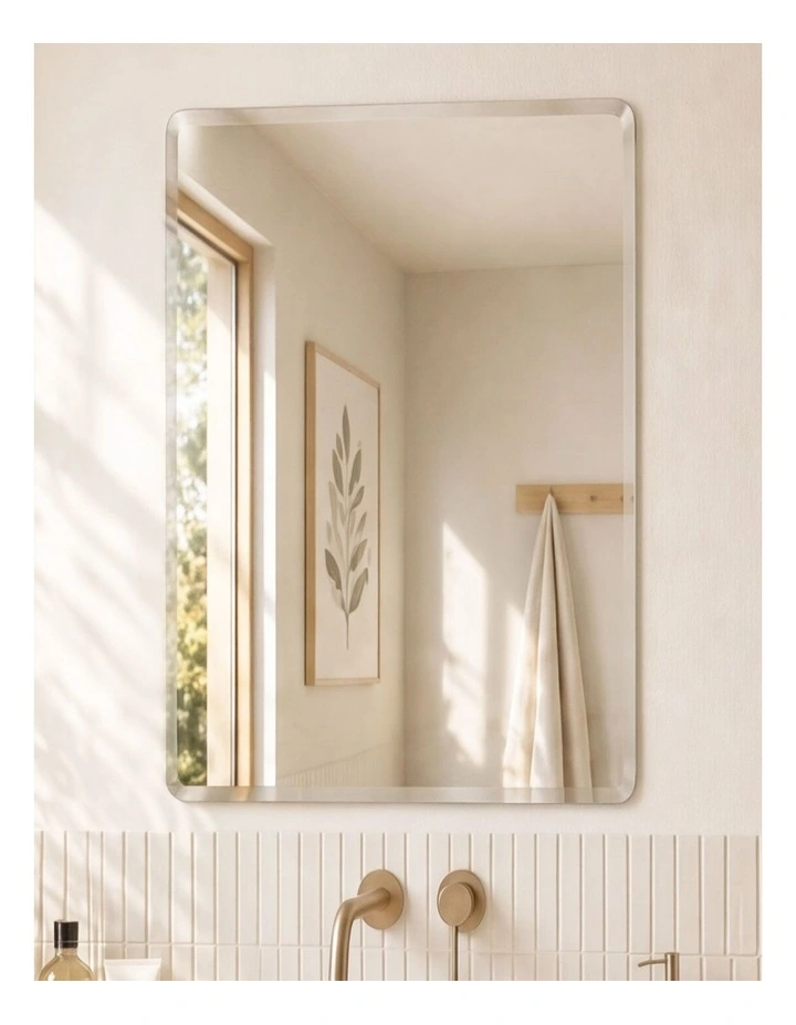 Yezi Wall Vanity Mirror Decorative Bathroom HD Glass Anti-explosion Frameless image 7