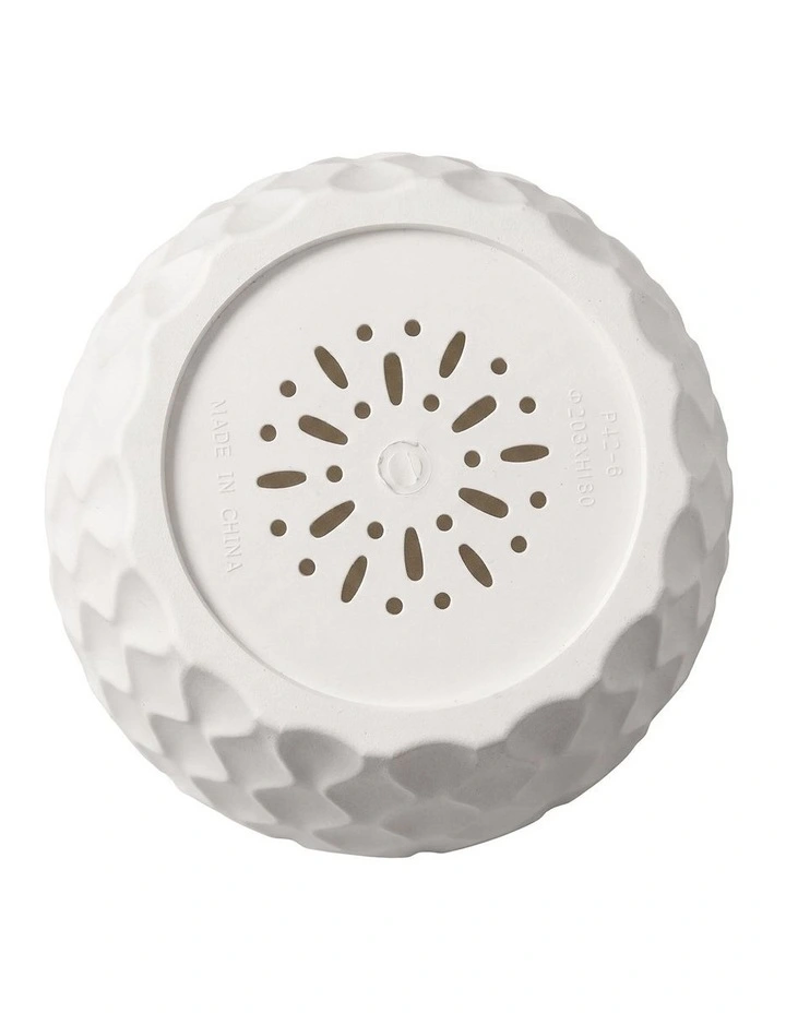 Toque Plant Pots 5 Pcs 8 Inchs Plastic Planter Pots with Drainage Saucers White image 5