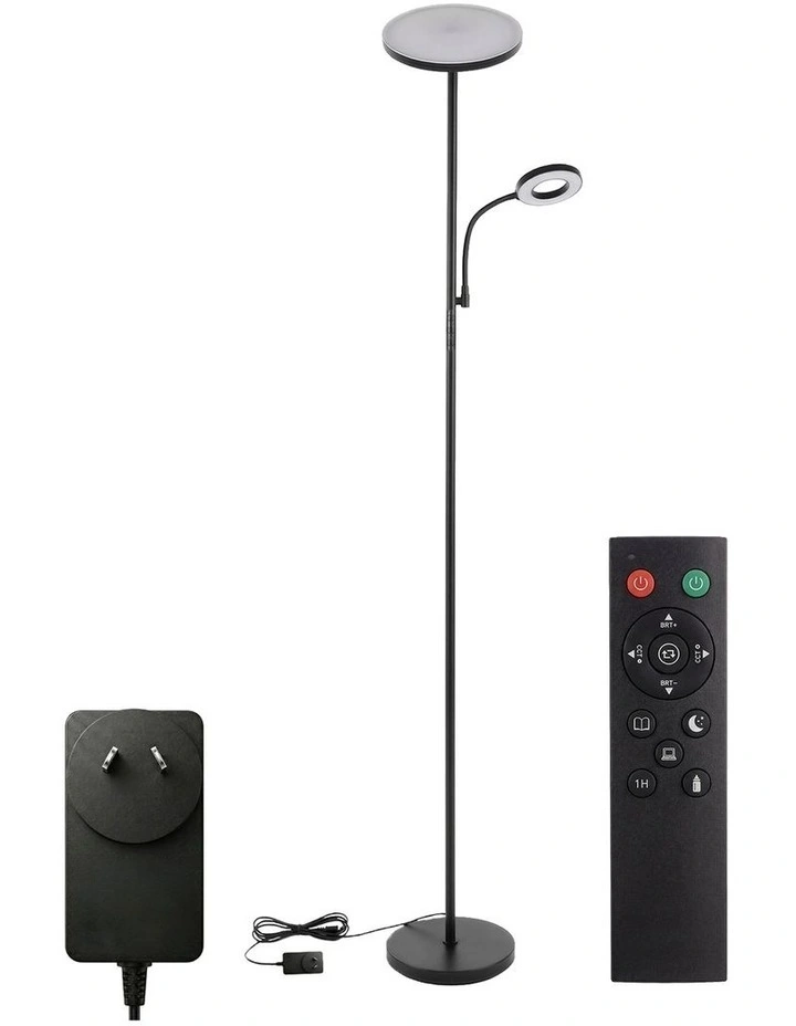 Emitto Modern Floor Lamp 2-in-1 Adjustable Reading Light Remote Control Timer image 2