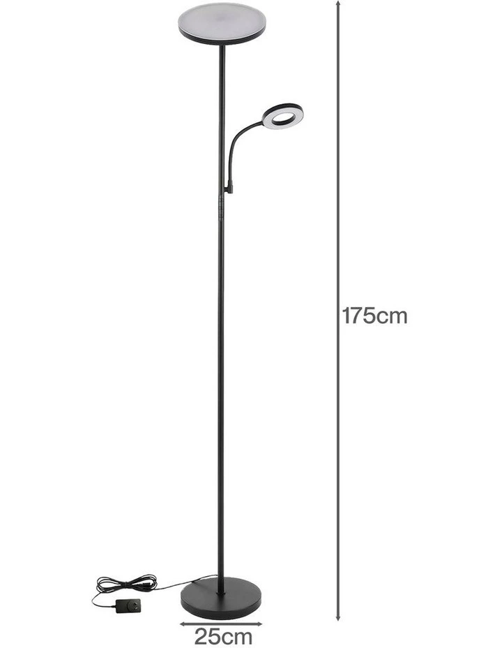 Emitto Modern Floor Lamp 2-in-1 Adjustable Reading Light Remote Control Timer image 3
