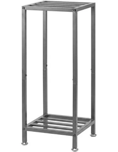 Levede Metal Plant Stand 76cm Tall 2 Tier Indoor Corner Shelf Black Display Rack