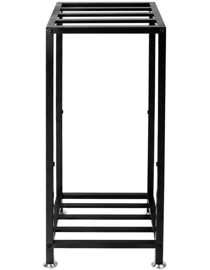 Levede Metal Plant Stand 76cm Tall 2 Tier Indoor Corner Shelf Black Display Rack image 2