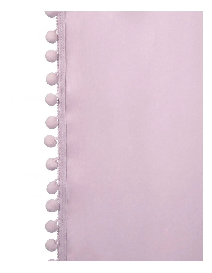 Marlow Blackout Curtains Pink 2 Panels Thermal Insulated Pom Pom 132cm x 160cm image 4