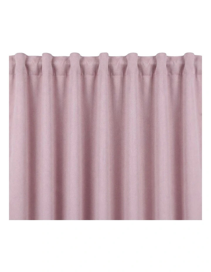 Marlow Blackout Curtains Pink 2 Panels Thermal Insulated Pom Pom 132cm x 160cm image 6
