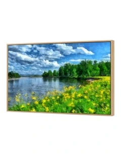Yezi Modern Canvas Wall Art Framed Landscape Painting Large Wall Decor 80x120cm