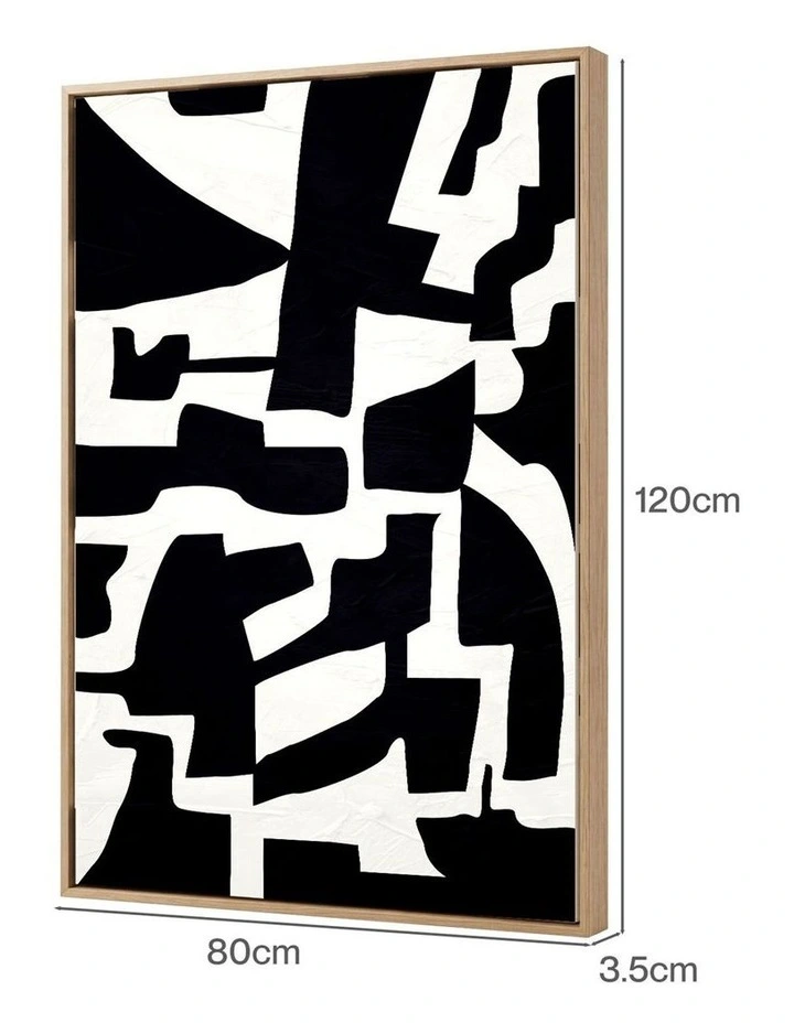 Yezi Modern Wall Art Canvas Abstract 80120cm Framed Artwork Home Office Decor image 3