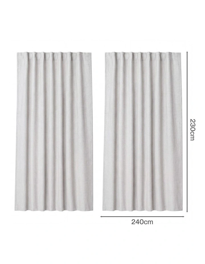 Marlow 2 Panels Blackout Curtains Linen Look Curtain Draperies Window Bedroom image 3
