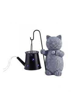 Emitto Cat Garden Statue Solar Lantern Outdoor Weatherproof Gift Decor LED Light