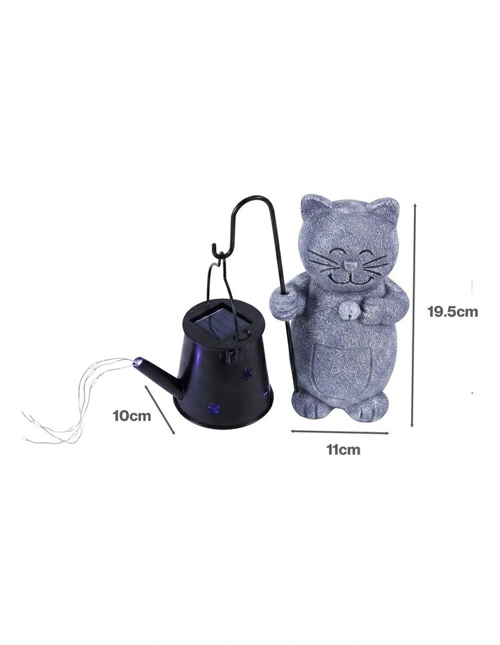 Emitto Cat Garden Statue Solar Lantern Outdoor Weatherproof Gift Decor LED Light image 3