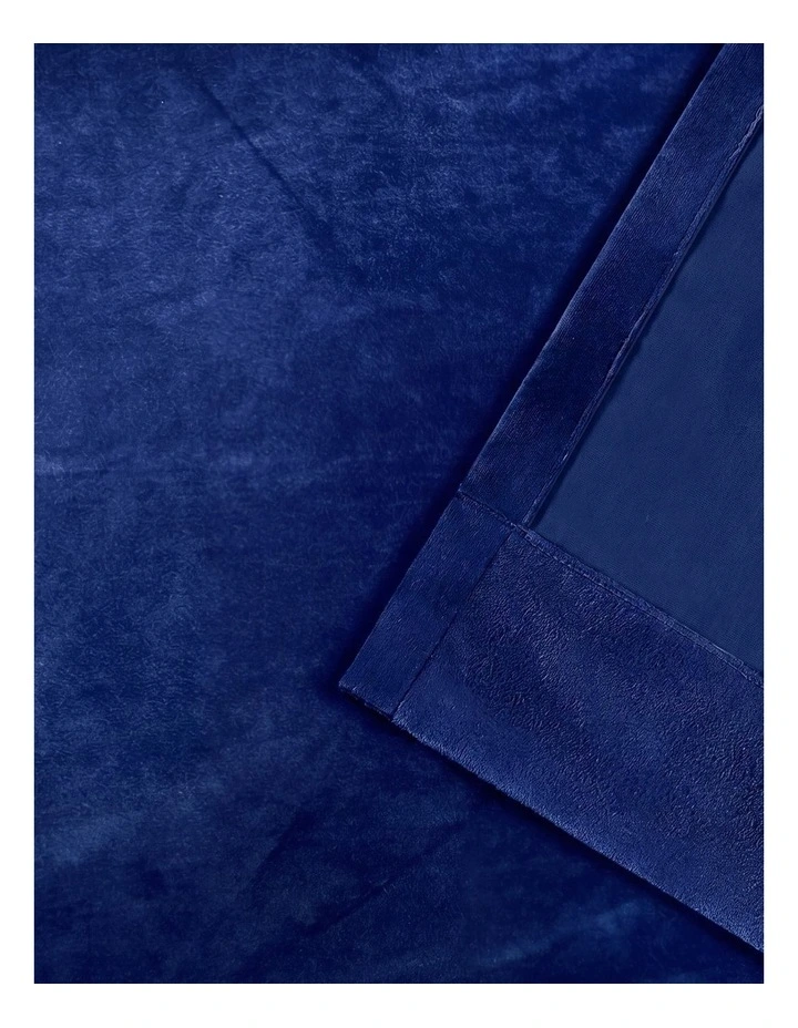 Marlow Velvet Blackout Curtains 2-Panel Room Darkening Eyelet Curtains 132x160cm image 4