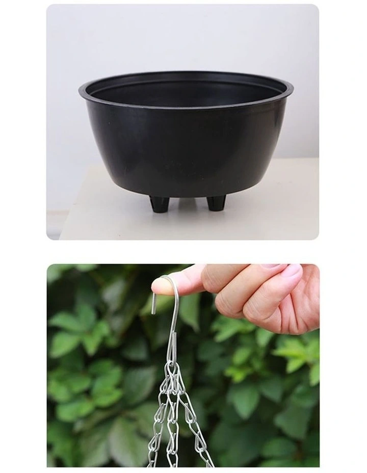SOGA 12cm Self-Watering Hanging Planter White 2 Pack image 2