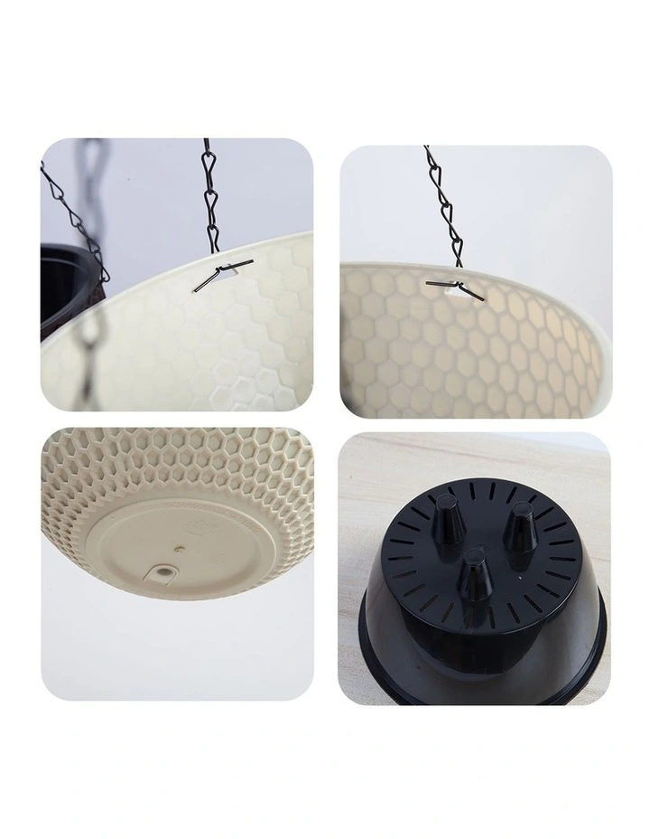 SOGA 12cm Self-Watering Hanging Planter White 2 Pack image 4