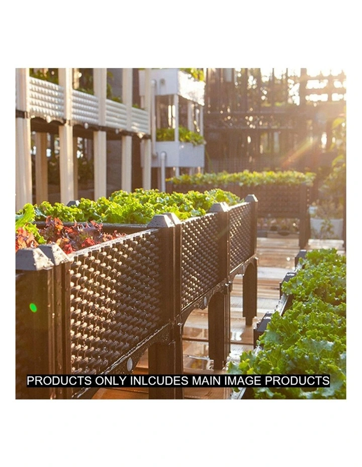 SOGA 2X 160cm Raised Planter Box Vegetable Herb Flower Outdoor Plastic Plants Garden Bed Deepen image 2