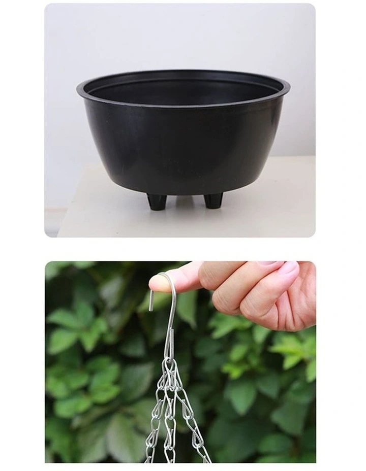 SOGA 11cm Self-Watering Hanging Planter Red 2 Pack image 2