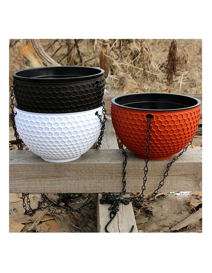 SOGA 11cm Self-Watering Hanging Planter Red 2 Pack image 6