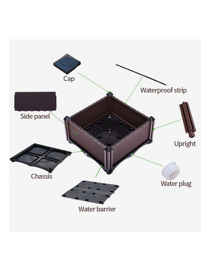 SOGA 200cm Raised Planter Box Vegetable Herb Flower Outdoor Plastic Plants Garden Bed image 6