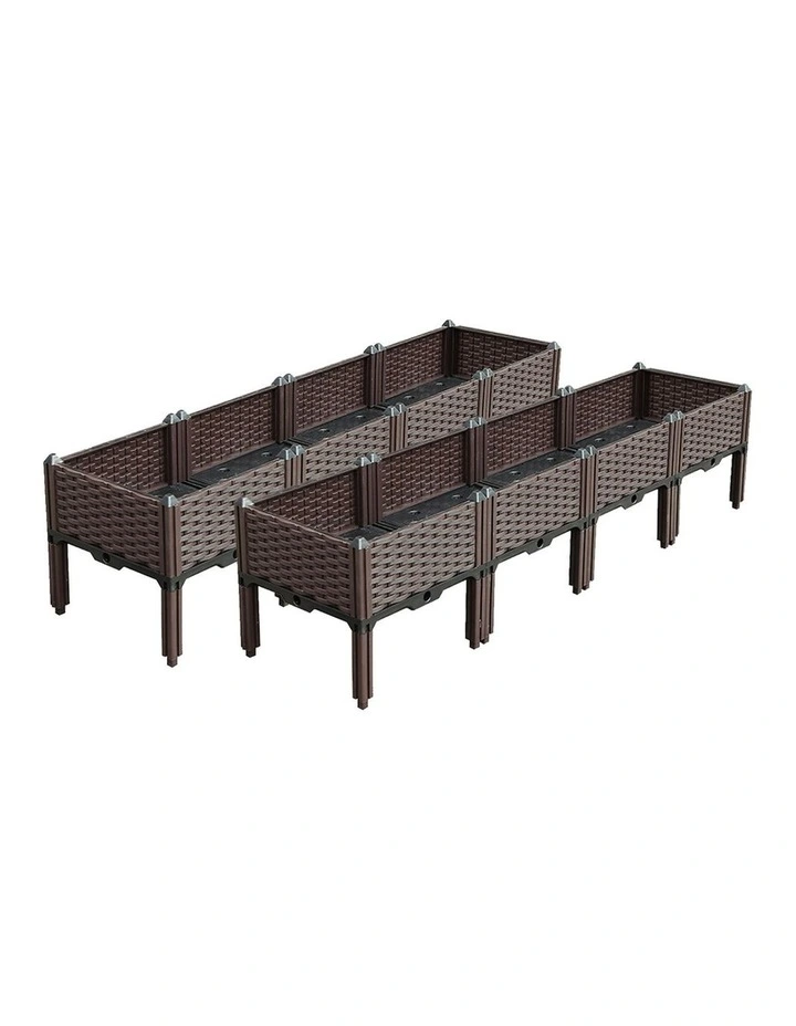 SOGA Raised Garden Bed with Legs 160cm Brown 2 Pack image 1