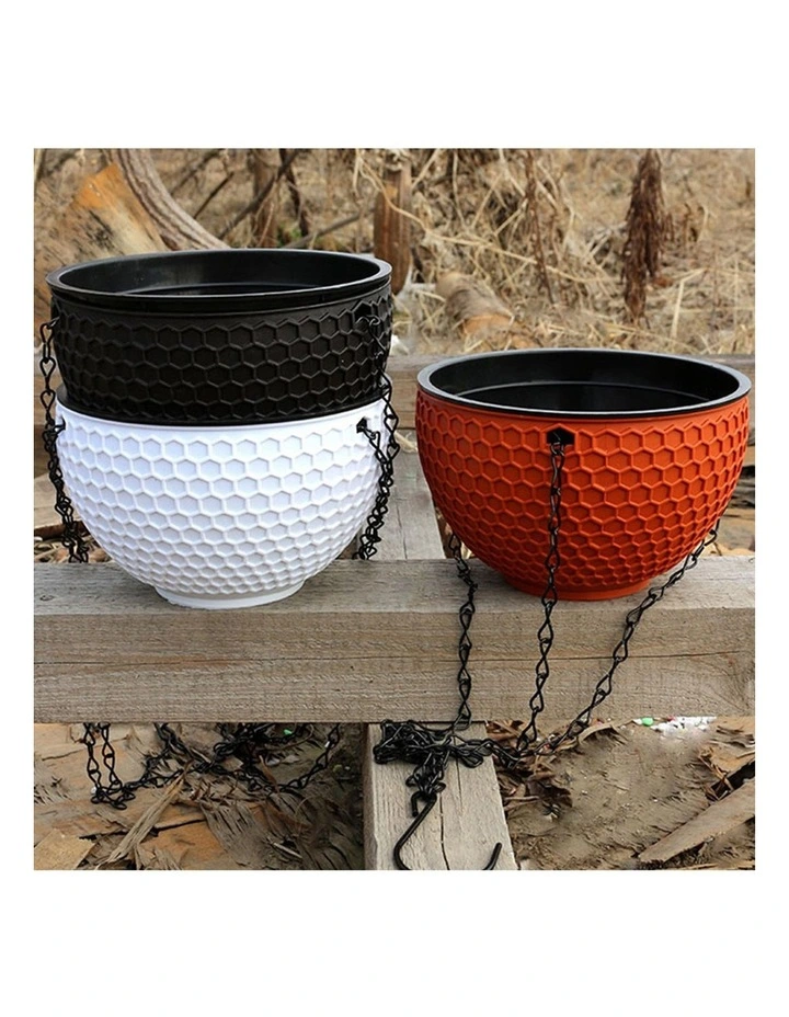 SOGA 12cm Self-Watering Hanging Planter Red 2 Pack image 6