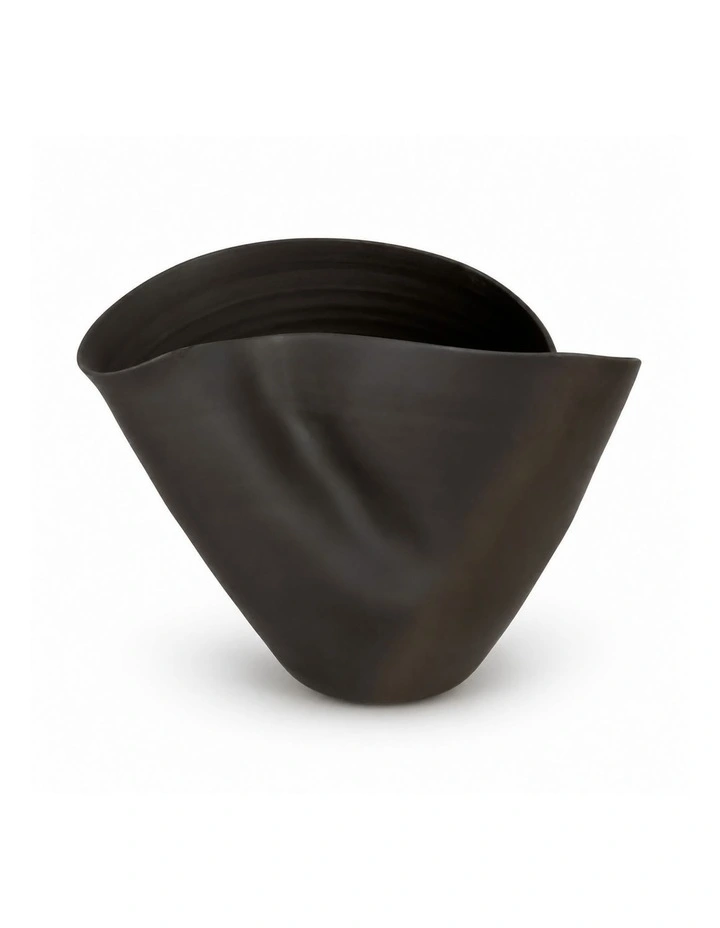MIKA Sculptural Vase Black 35cm image 2