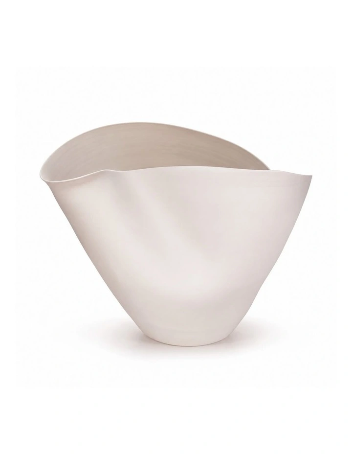 MIKA Sculptural Vase White 35cm image 2