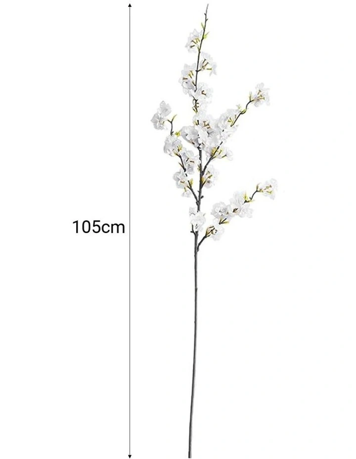 SOGA 67cm Green Glass Tall Floor Vase with 10pcs White Artificial Fake Flower Set image 7