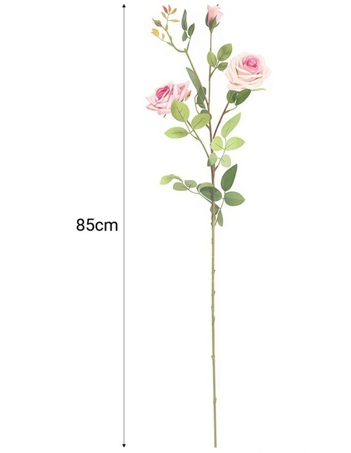 SOGA 67cm Green Glass Tall Floor Vase and 12pcs Pink Artificial Fake Flower Set image 7