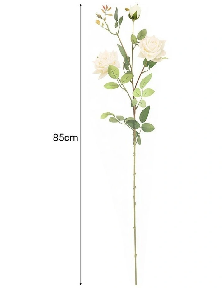 SOGA 85cm Blue Glass Tall Floor Vase and 12pcs White Artificial Fake Flower Set image 7