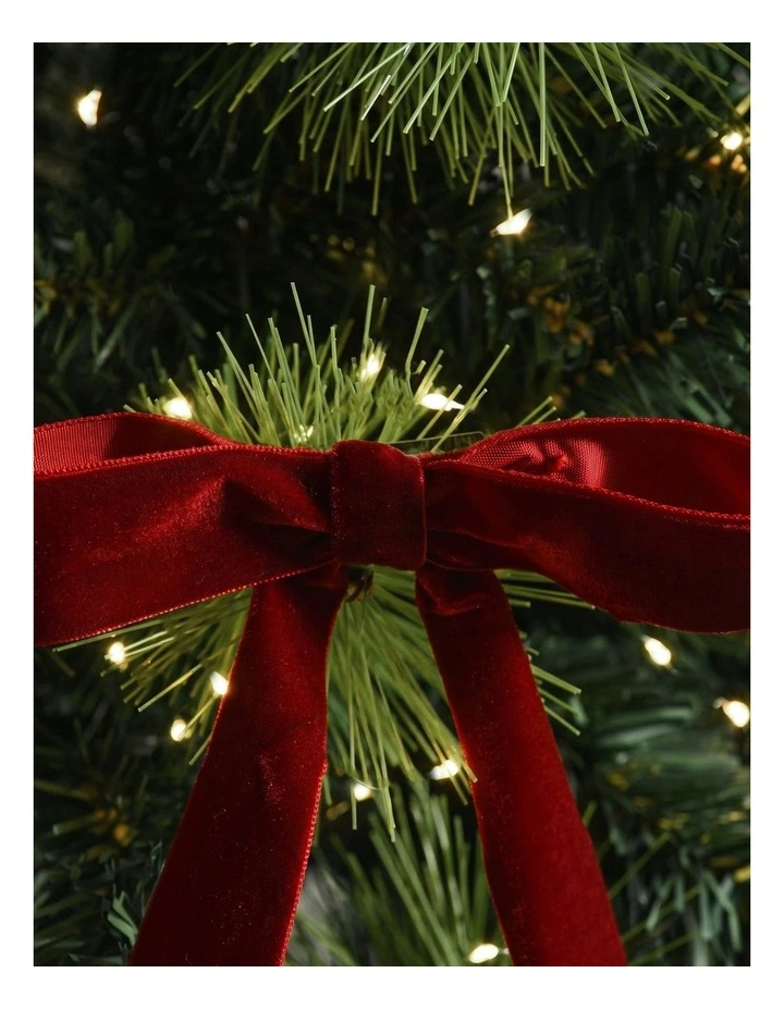 Sherwood Christmas Velvet Ribbon Bow Ornaments (12 Pack) in Red image 4