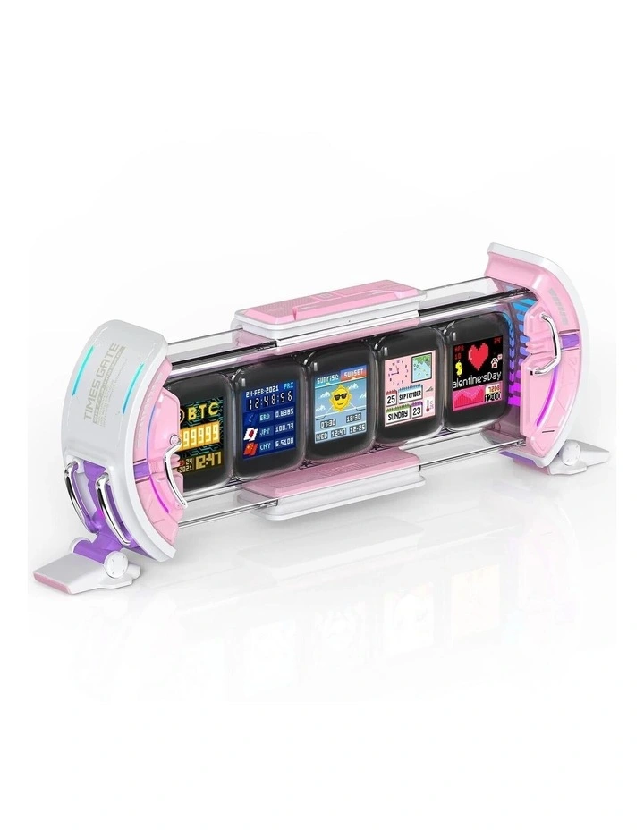 Divoom Times Gate Pixel Art Informative Display - Pink image 1