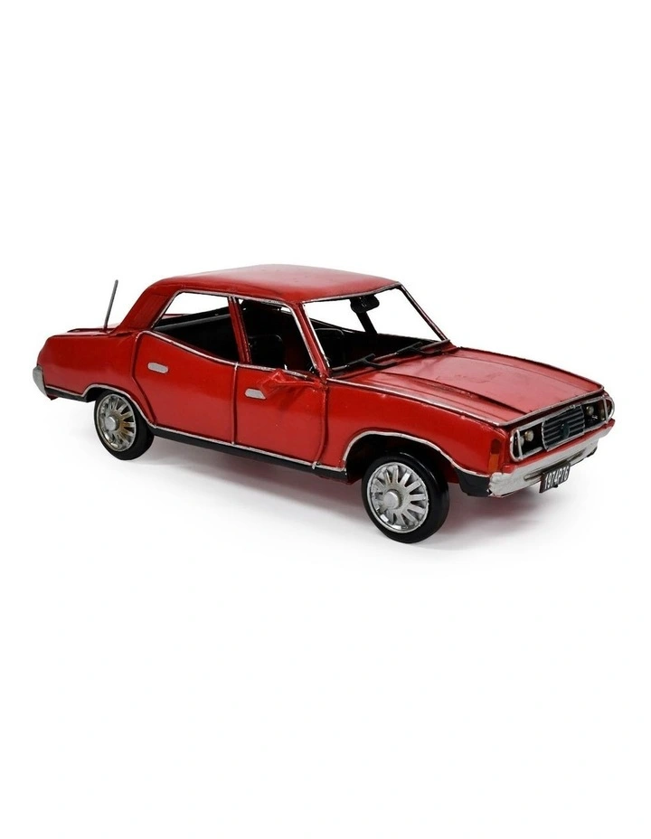 Boyle 26cm 1974 Leyland P76 Car Metal Handmade Ornament Red Vintage Home Decor image 1