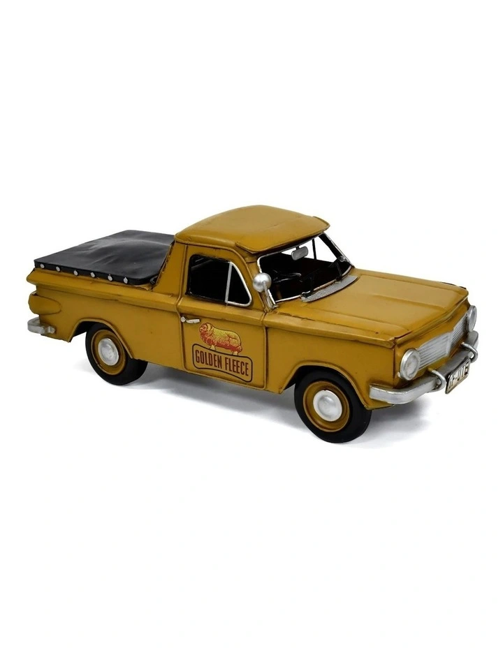 Boyle 30cm Golden Fleece Holden Ute Metal Ornament Yellow Vintage Home Decor image 5