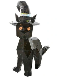 Starlightz LED USB Acrylic Black Cat Home/Office Halloween Decor 40x35cm
