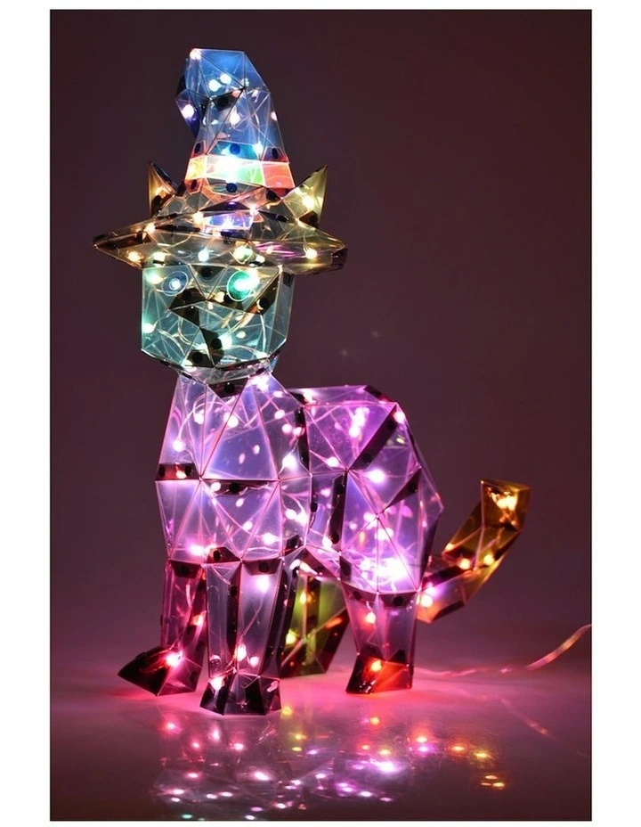 Starlightz LED USB Acrylic Black Cat Home/Office Halloween Decor 40x35cm image 3