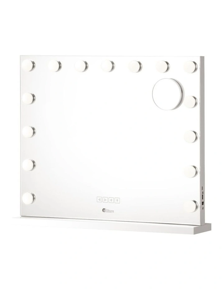 Oikiture Bluetooth Hollywood Makeup Mirror LED Light 60x52cm Vanity Mirrors image 1