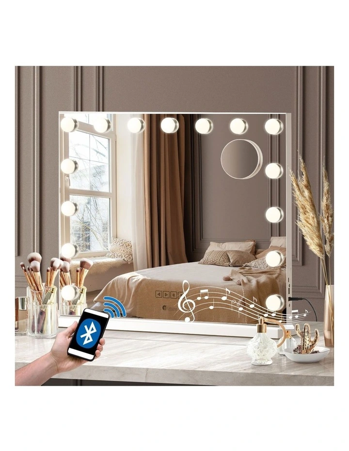 Oikiture Bluetooth Hollywood Makeup Mirror LED Light 60x52cm Vanity Mirrors image 4