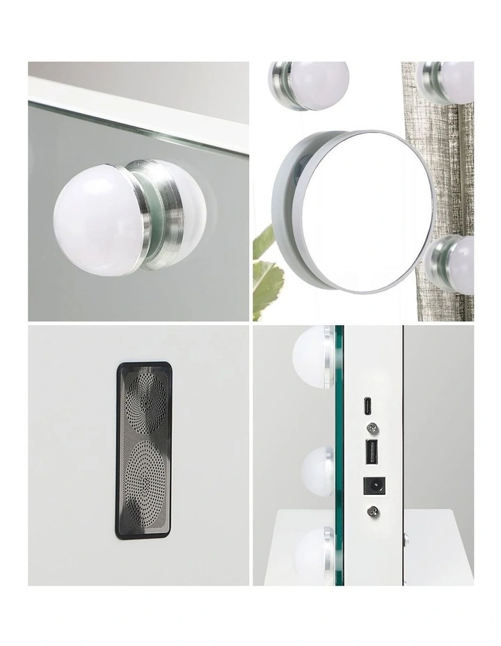 Oikiture Bluetooth Hollywood Makeup Mirror LED Light 60x52cm Vanity Mirrors image 7