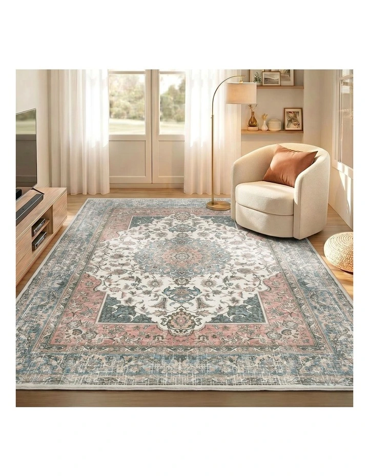 Oikiture Vintage Persian Area Rug Carpet 200X290cm image 4