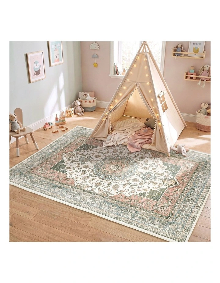 Oikiture Vintage Persian Area Rug Carpet 200X290cm image 5
