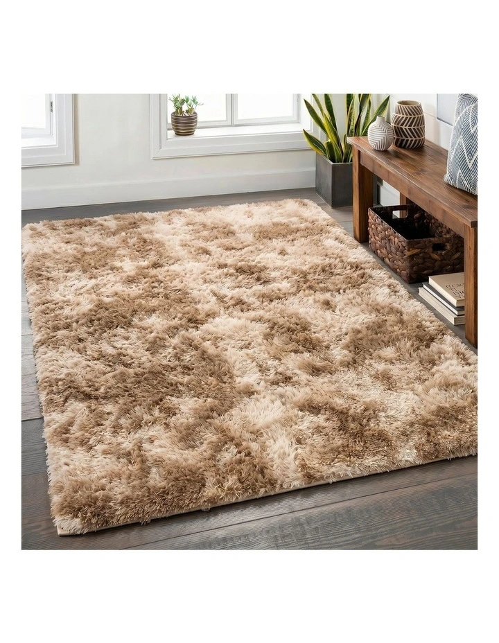 Oikiture Taupe Gradient Fluffy Shaggy Rug Plush 160x230cm Floor Carpet image 4