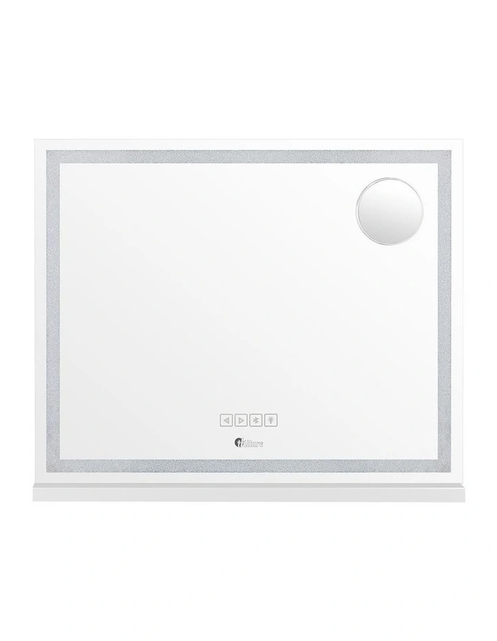 Oikiture Bluetooth Hollywood LED Makeup Mirror 58x49cm Crystal Vanity Mirrors image 2