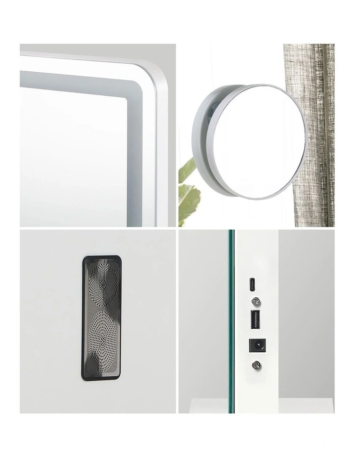 Oikiture Bluetooth Hollywood LED Makeup Mirror 80x62cm Vanity Wall Mirrors image 7