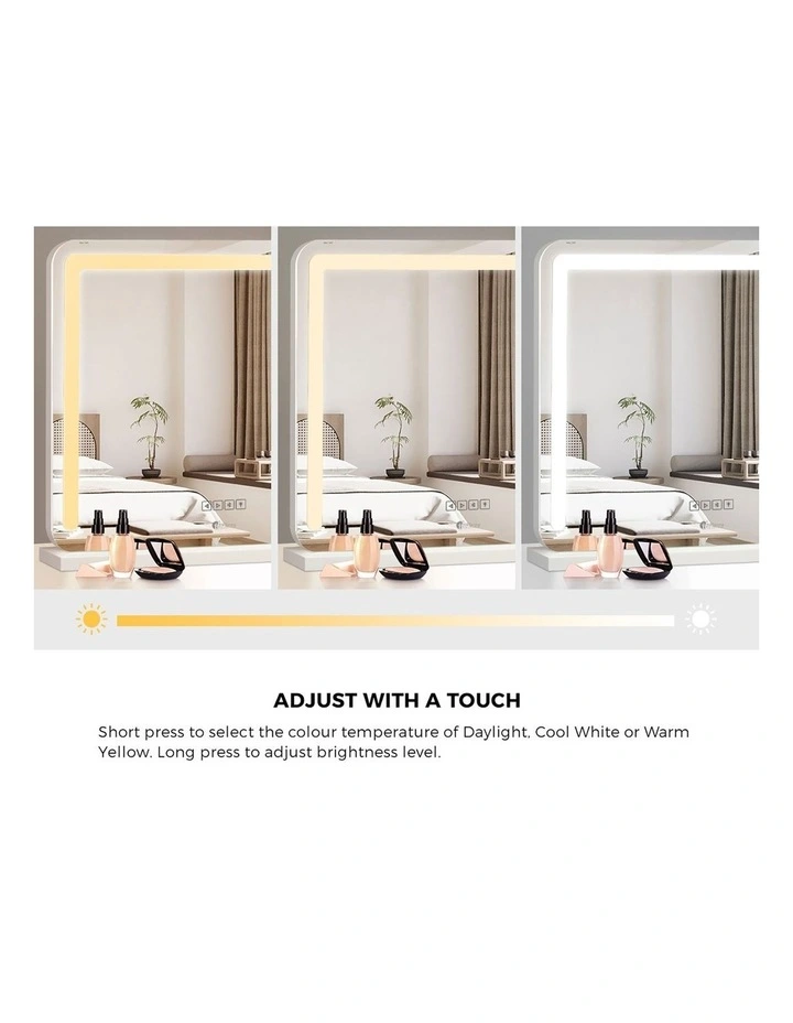 Oikiture Bluetooth Hollywood LED Makeup Mirror 60x52cm Vanity Wall Mirrors image 5