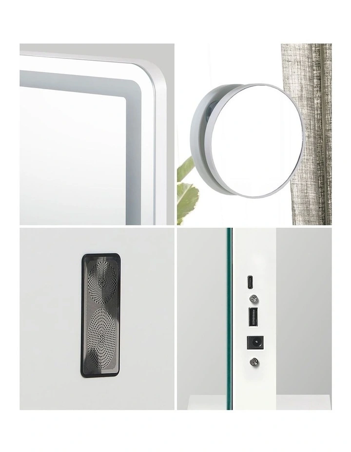 Oikiture Bluetooth Hollywood LED Makeup Mirror 60x52cm Vanity Wall Mirrors image 7