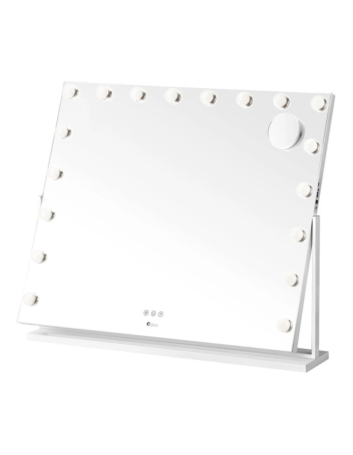 Oikiture LED Hollywood Makeup Mirror Rotatable Mirrors 83x69cm Bluetooth image 1