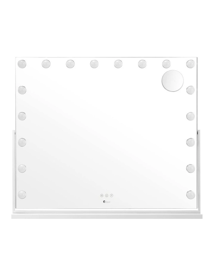 Oikiture LED Hollywood Makeup Mirror Rotatable Mirrors 83x69cm Bluetooth image 2