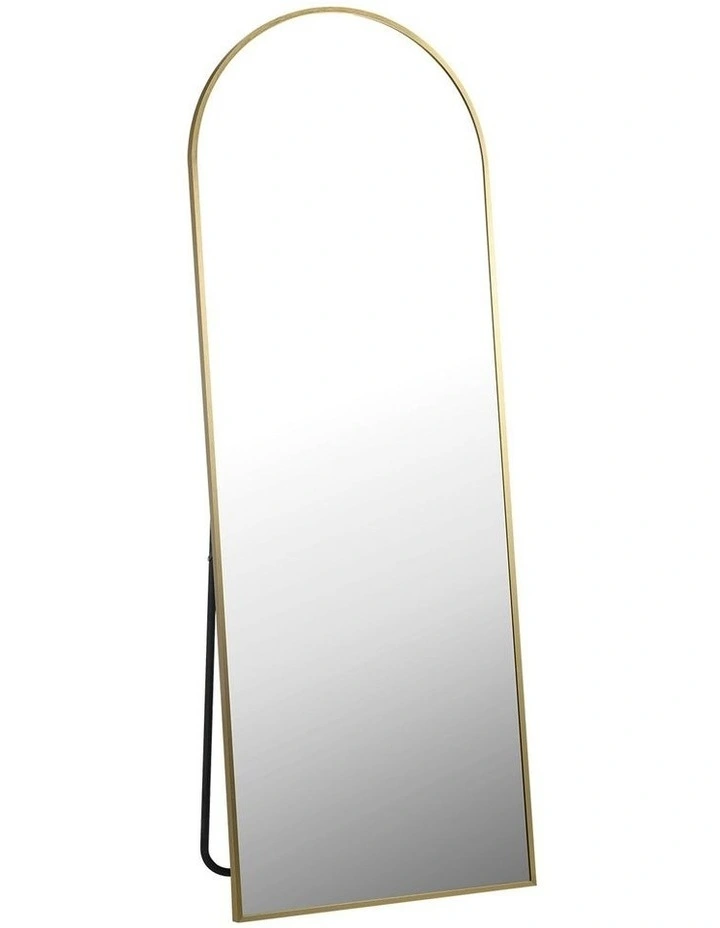 Oikiture 166x60cm Full Length Mirror Dressing Floor Mirrors Free Standing Gold image 1