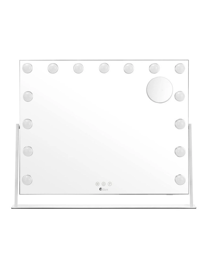 Oikiture LED Makeup Mirror Bluetooth Rotation Hollywood Vanity Mirrors 62x50cm image 2