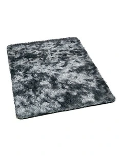 Oikiture Gradient Grey Fluffy Shag Rug Soft Plush Non Slip Floor Mat 160x230cm