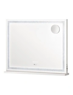 Oikiture Bluetooth Hollywood LED Makeup Mirror 80x62cm Crystal Vanity Mirrors